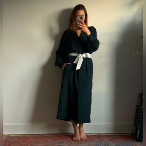 Dark green dress with belt